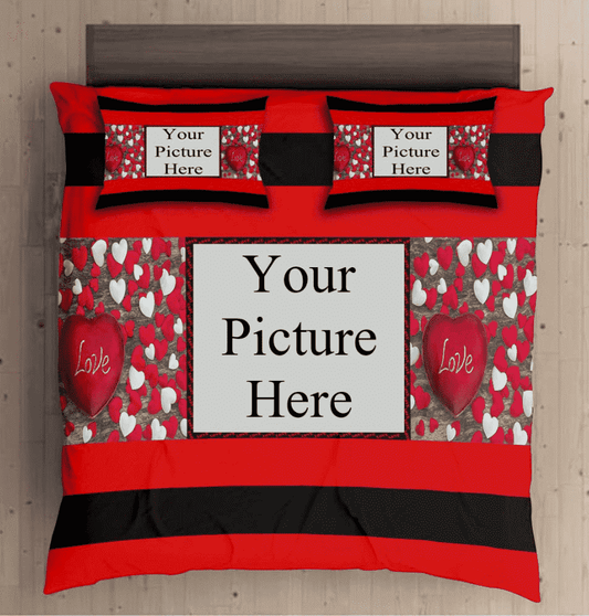 Velvet Fabric Personalized Photo Bedsheet