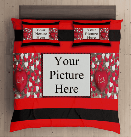 Velvet Fabric Personalized Photo Bedsheet