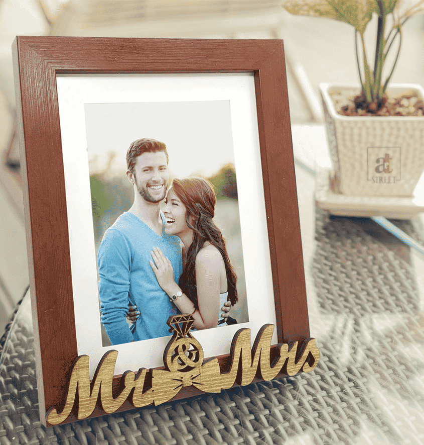MR and MRS Table Photo Frame